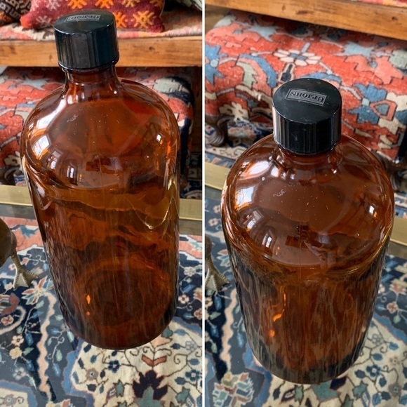 VTG Upjohn Large Amber Glass Pharmacy Bottle - Picture 7 of 9